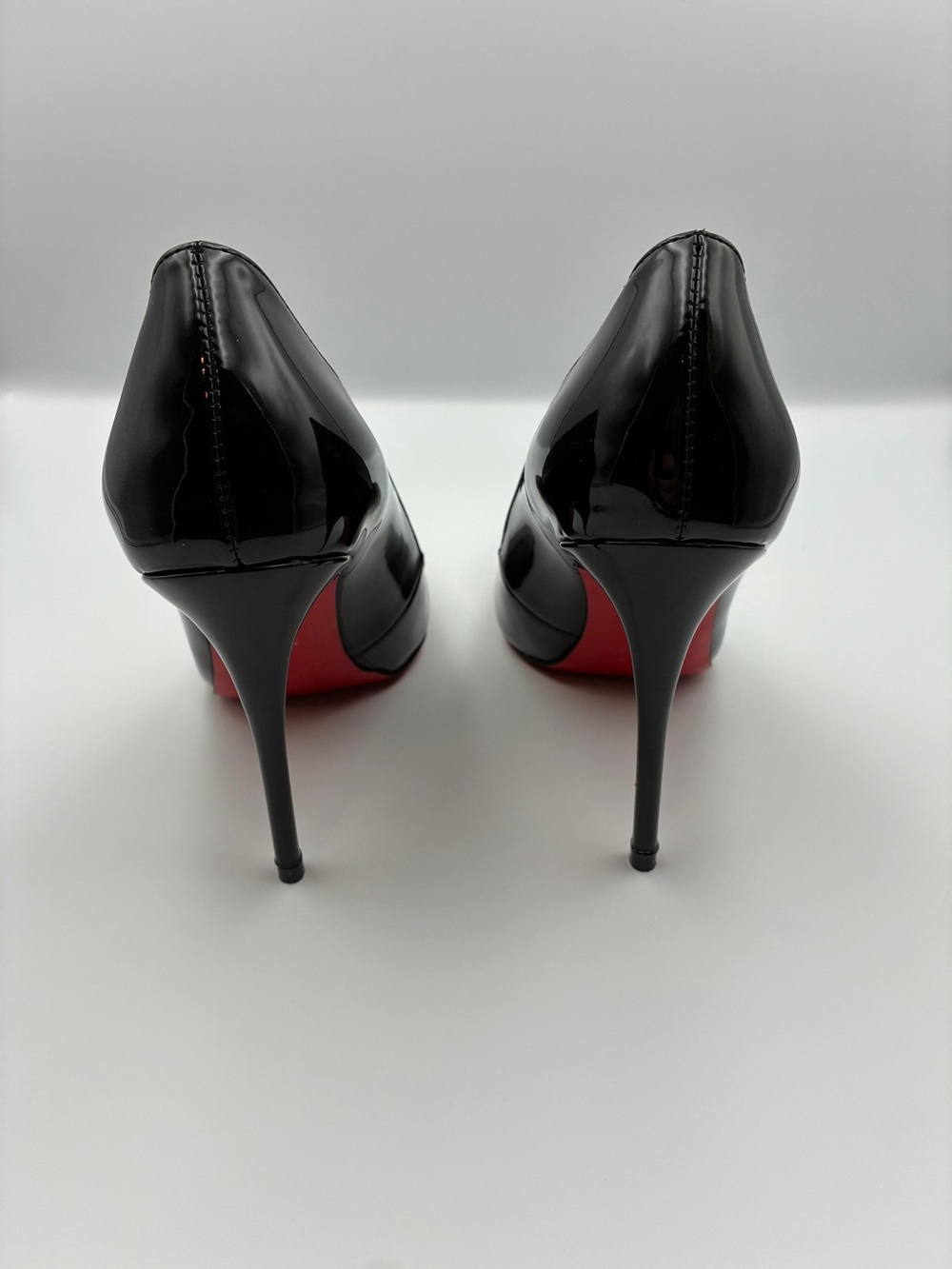Christian Louboutin La Pigalle 100mm Black Patent Leather Pumps Heels. - Picture 4 of 4
